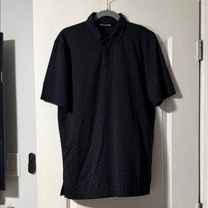 Travis Mathew dark blue w/ light blue Polo with Subtle Pattern